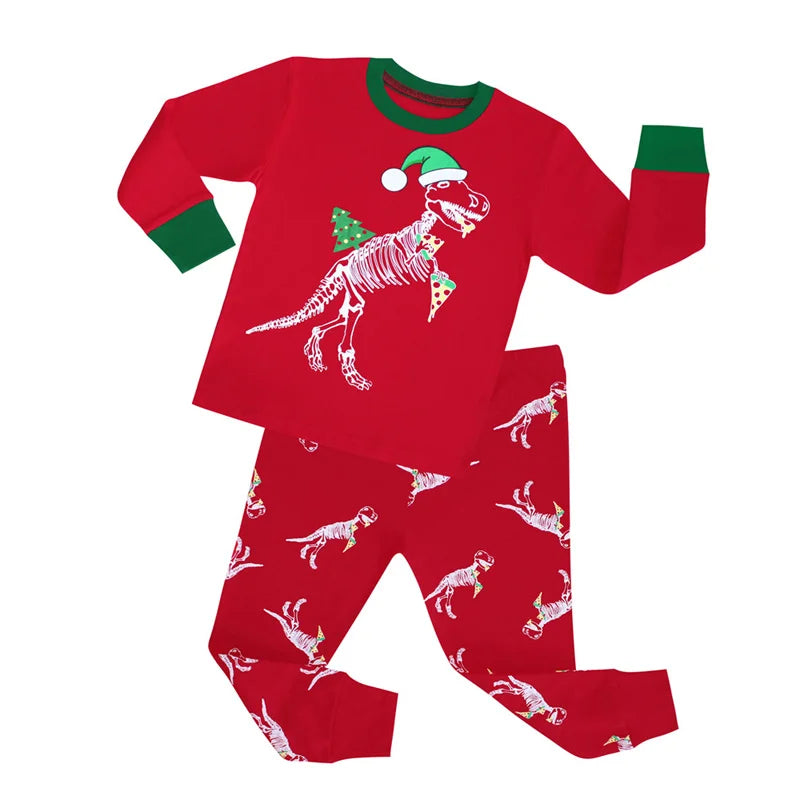 Animal Cartoon Boys Pajamas Sets Children's Sleepwear Kids Nightwear 100 Cotton Spring Autumn Boy Pyjamas Homewear Night Wear