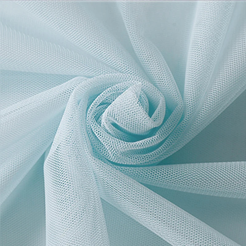 Tissu de Tulle à Mailles Douces Encrypté pour Coudre Décorations de Mariage Rideaux Moustiquaires Robe de Mariée Tissus de Couture DIY1m/5m/10m
