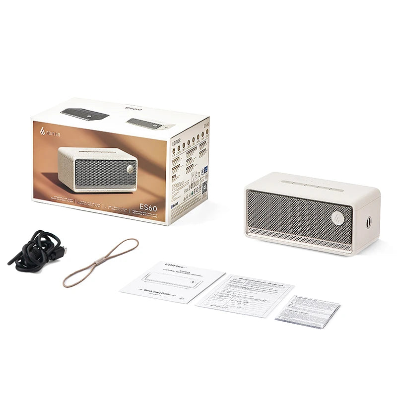 Edifier ES60 Enceinte Bluetooth portable Mini haut-parleur Barre de son sans fil 36W RMS Extérieur Étanchéité IP66 Longue autonomie