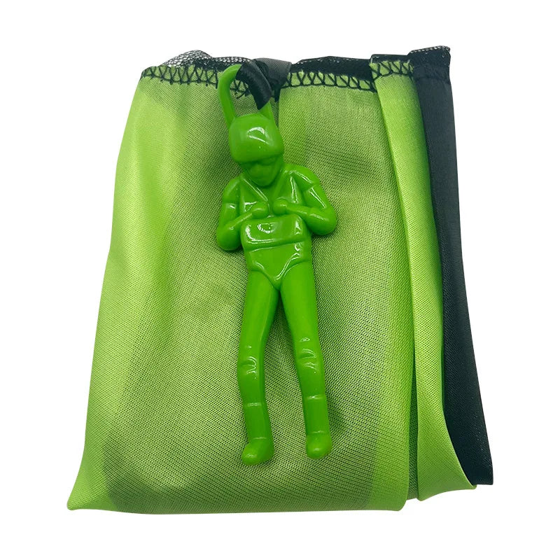Parachute à Lancer à la Main 4 Pièces, Mini Parachute pour Enfants, Jouet de Plage Extérieur, Jouets Éducatifs de Divertissement Parent-Enfant