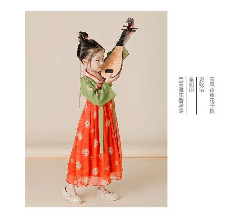 Robe chinoise Hanfu moderne pour fille, tenue d'Halloween de fée, Vêtements pour enfants, Vestidos, Costume traditionnel de Cosplay, Robes pour filles