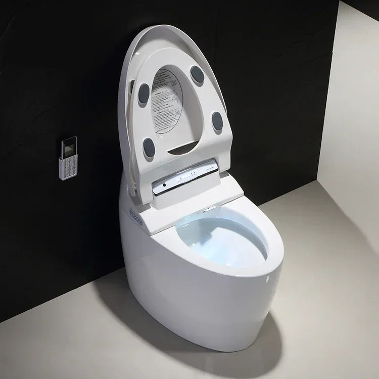 Smart toilet Intelligent, Automatic flip-top flush ceramic automatic flushing integrated Commode S-shaped water trap toilet