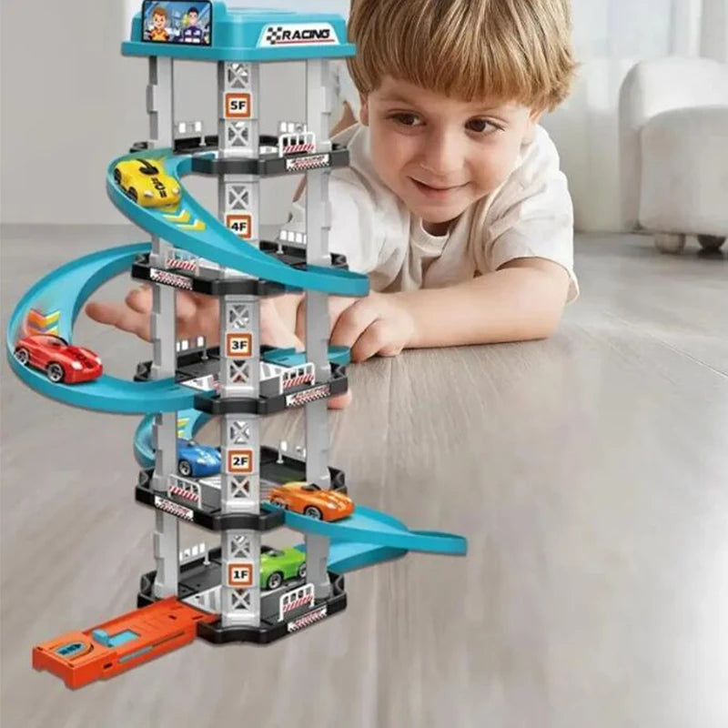 Race Track Car Ramp Toy Educational Game For Boys Children Racing Gliding Track Toys Puzzle Gliding Rail Car Park Toy
