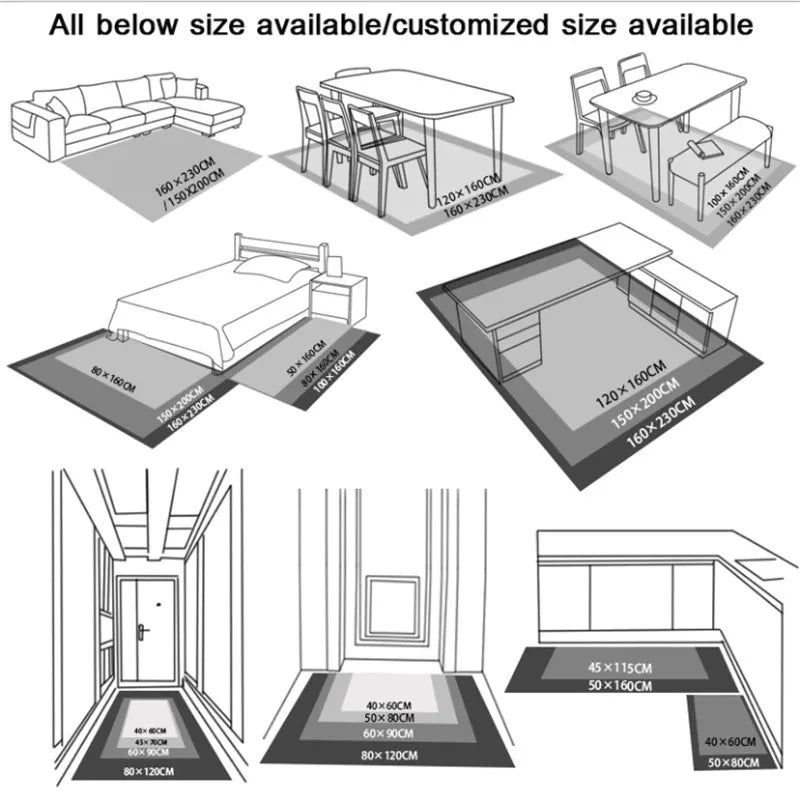 VIKAMA Luxus-Langflor-Teppich aus Samt, weich, rutschfest, Plüsch-Fußmatte für Schlafzimmer, Wohnzimmer, warme Heimdekoration, Teppich