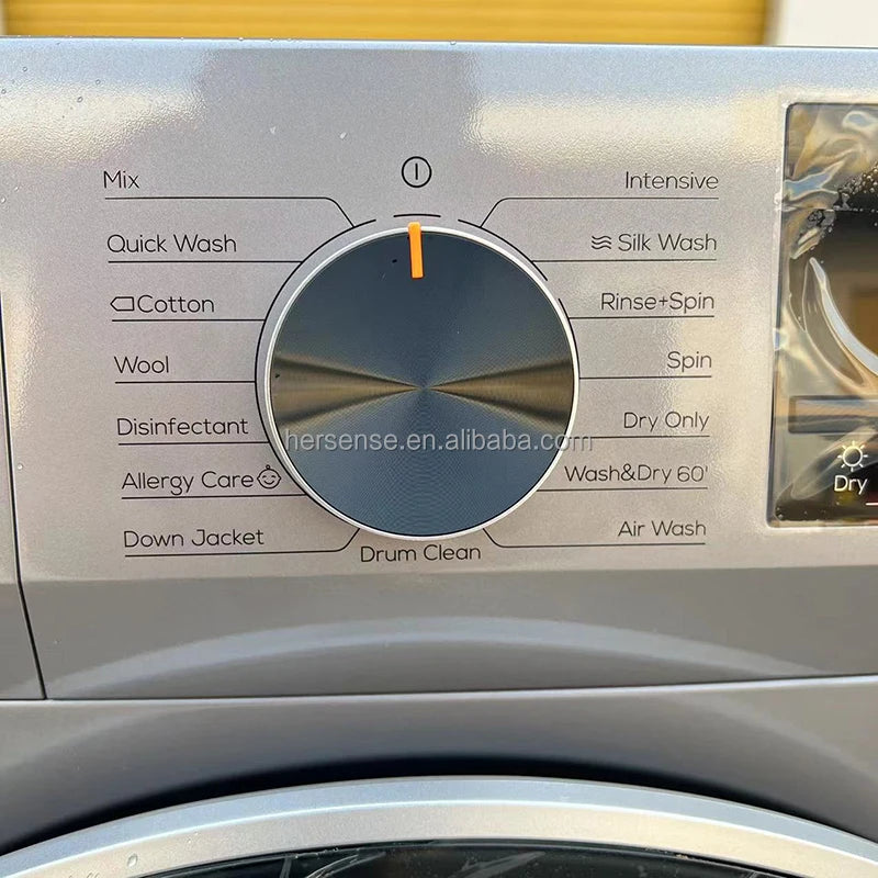 Household Large Capacity Intelligent 12kg Variable Frequency Full Automatic Front Load Washing Machine with Hot Dry 2 in 1