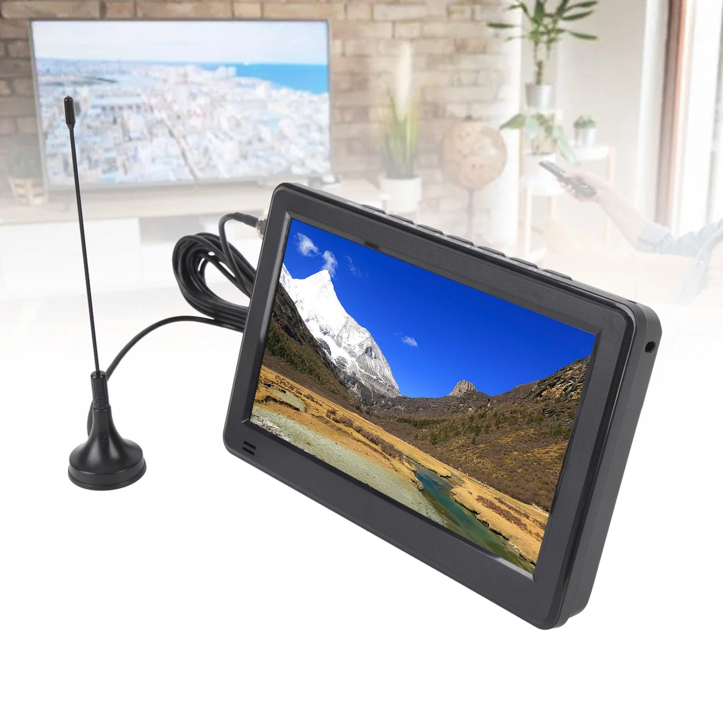 Small Digital TV 6 Inch Rechargeable Color  LED  Digital Television Radio Support High Sensitivity Tuner for Camping