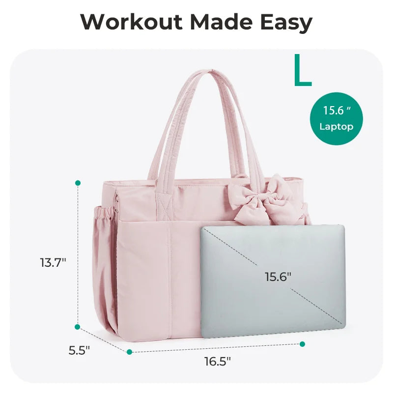 BAGSMART Sac fourre-tout trois tailles avec plusieurs poches, sac à main gonflé, sac à bandoulière décontracté, sac fourre-tout grande capacité