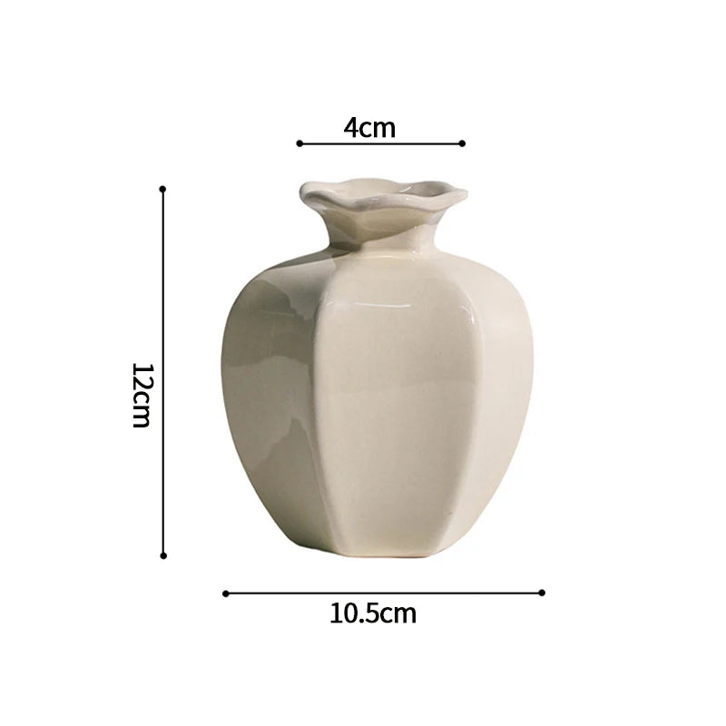 Vase à fleurs en céramique, Centre de table décoratif, Vase esthétique, Vases pour plantes hydroponiques, Ornement de bureau, Décoration d'intérieur