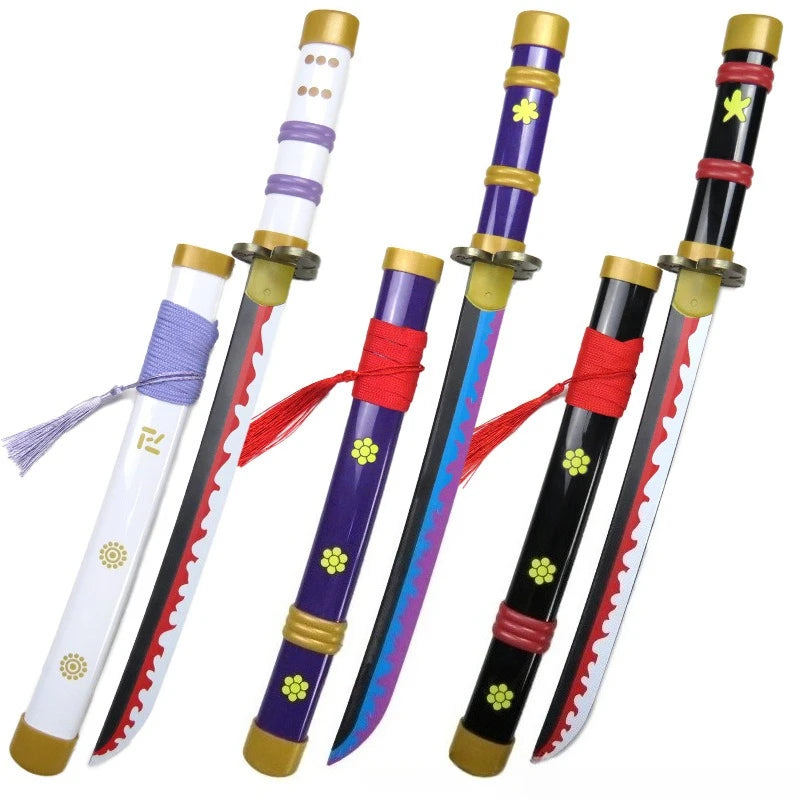42cm/16.53in Anime Zoro Katana Épées Modèle Samurai Accessoires Cosplay Périphériques En Bois Avec Fourreau Ornements De Collection Jouets Garçons