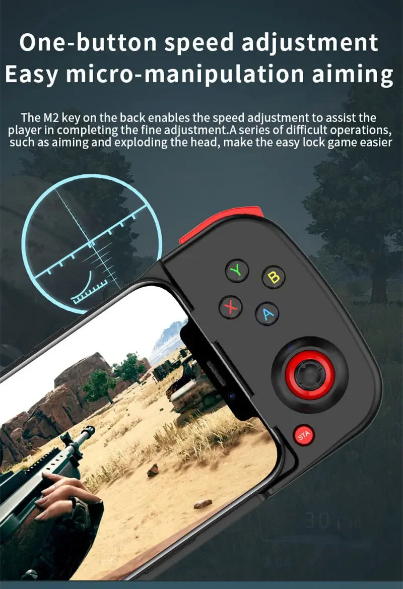 Kabelloser BT 5.0 ausziehbarer Gamecontroller für Mobiltelefon Android IOS Gamepad Joystick Eat Chicken Gamepad für PS4 Switch PC