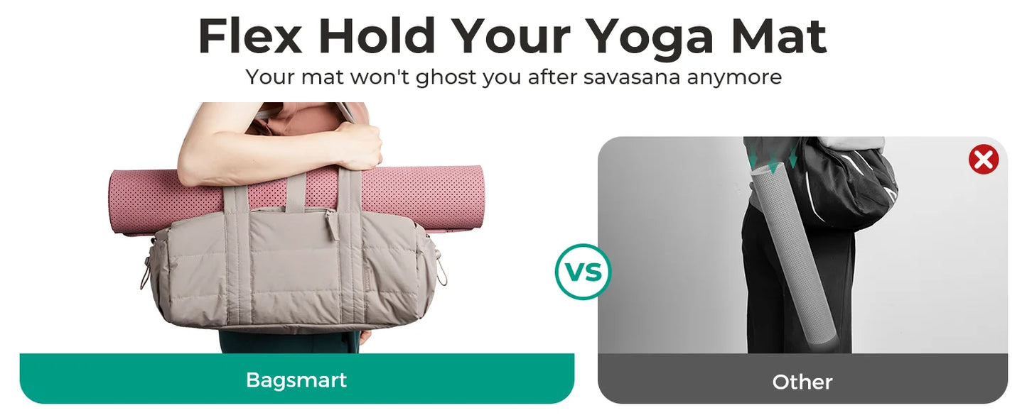 BAGSMART Reisetasche für Damen, Sporttasche, Yogatasche mit Nass- und Trockenfach, gesteppte Sporttasche für Wochenendausflüge, Schwimmen