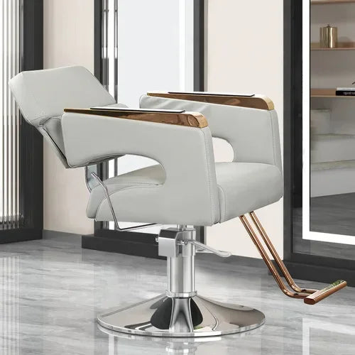 Chaise de Salon de Luxe Lifter, Protecteur en Métal, Dossier, Chaise de Barbier Pivotante, Fauteuil Confortable Nordique, Cadeira De Cabeleireiro, Mobilier de Salon