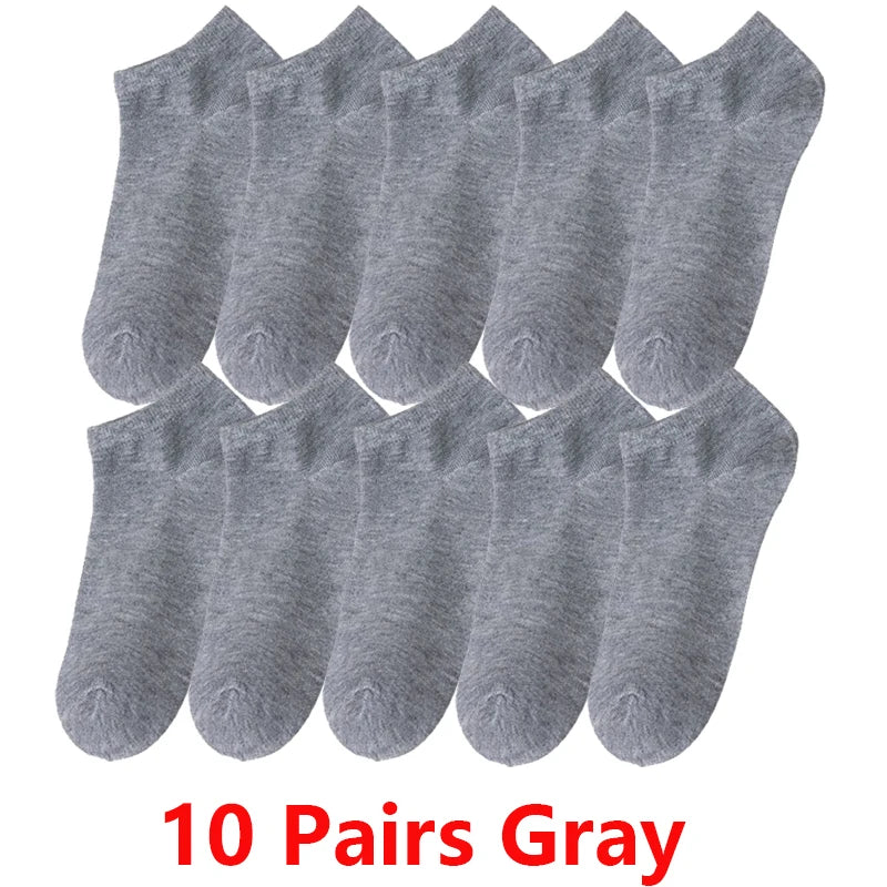 10/20/30Pairs Socks Men Women Boat Socks Thin Breathable Comfy Sweat-absorbing Ankle Socks Unisex Casual Plain Color Short Socks