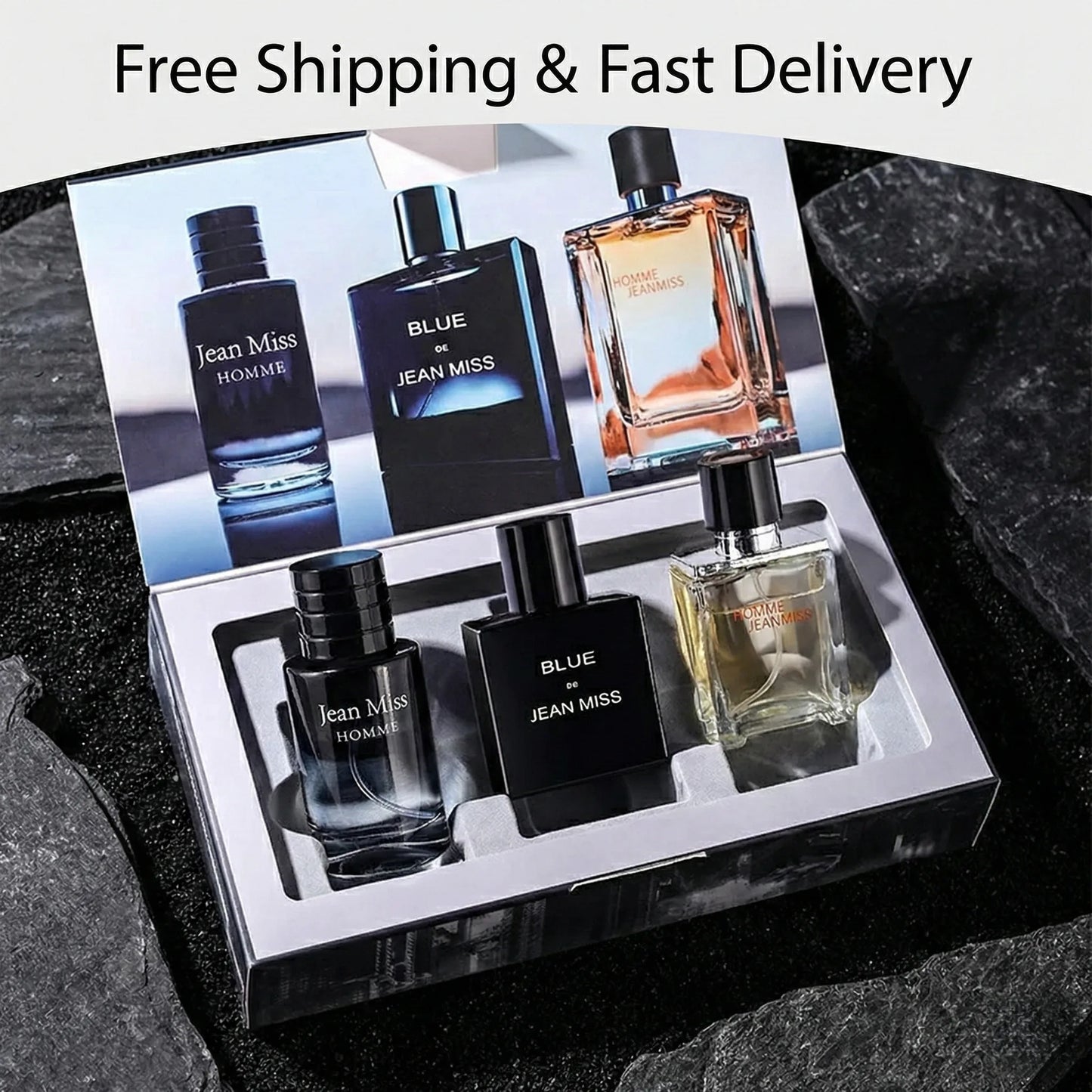 Wild Herren Parfüm Geschenkset 3*30ml Lang Anhaltendes Cologne für Männer Maskuliner Duft Eau De Toilette Kit Herren Tägliches Körperspray Box