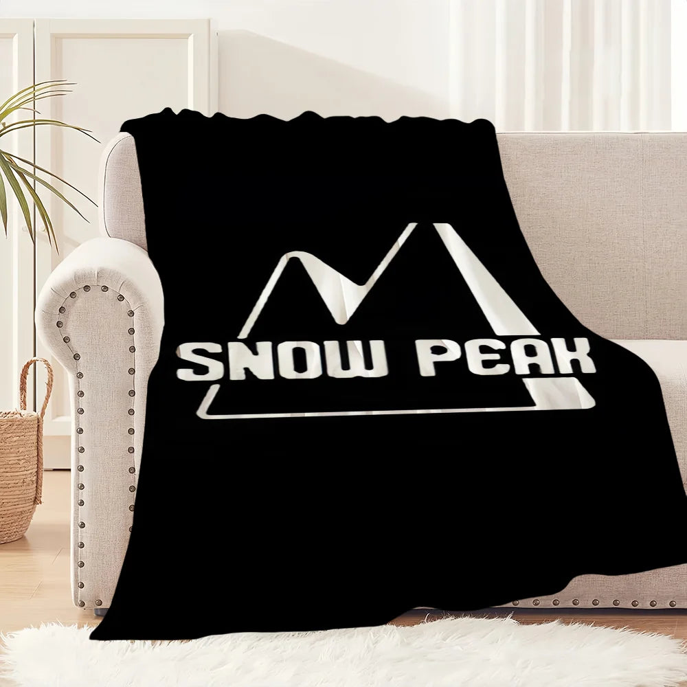 Mode Plein Air S-Snow Peak Logo Couverture Douce Peluche Canapé Sieste Tapis pour Salon Chambre Chaude Anniversaire Cadeaux Maison Voyage Enfant