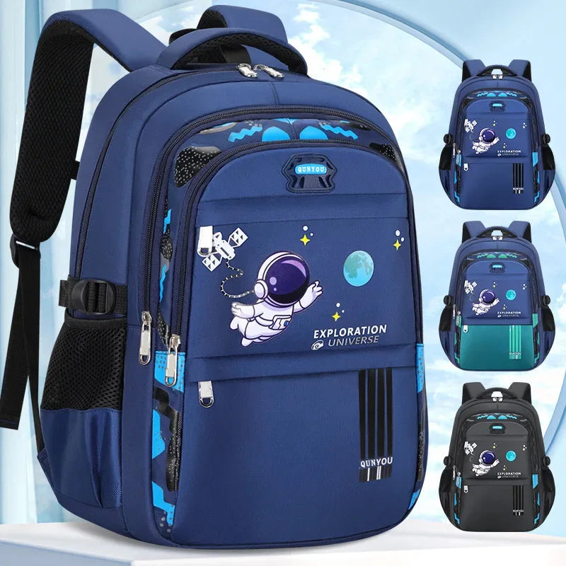 Kinderrucksack Schultaschen für Jungen Astronauten-Schulrucksack Wasserdichte Grundschultasche Mochila Infantil