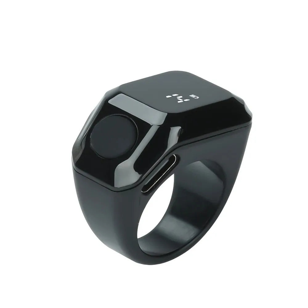 Mini Smart Ring Zähler OLED Display Typ-C wiederaufladbar Bluetooth Zählordnungsring Touch-Bedienung tragbarer Zikr-Ring
