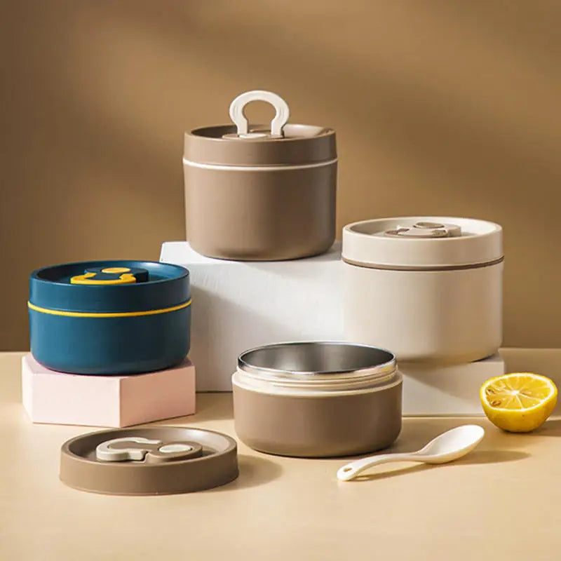 350ml/650ml Food Thermal Jar Insulated Soup Cup Thermos Containers Stainless Steel Lunch Box Thermo Keep Hot for School Children