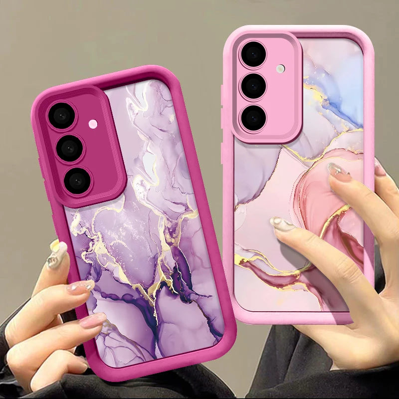 Marmor Hülle für Samsung Galaxy S25 Edge S26 S24 S23 S22 Ultra Plus S25 S24 FE A57 A37 A55 A54 A56 A17 A36 A16 5G Silikonhülle