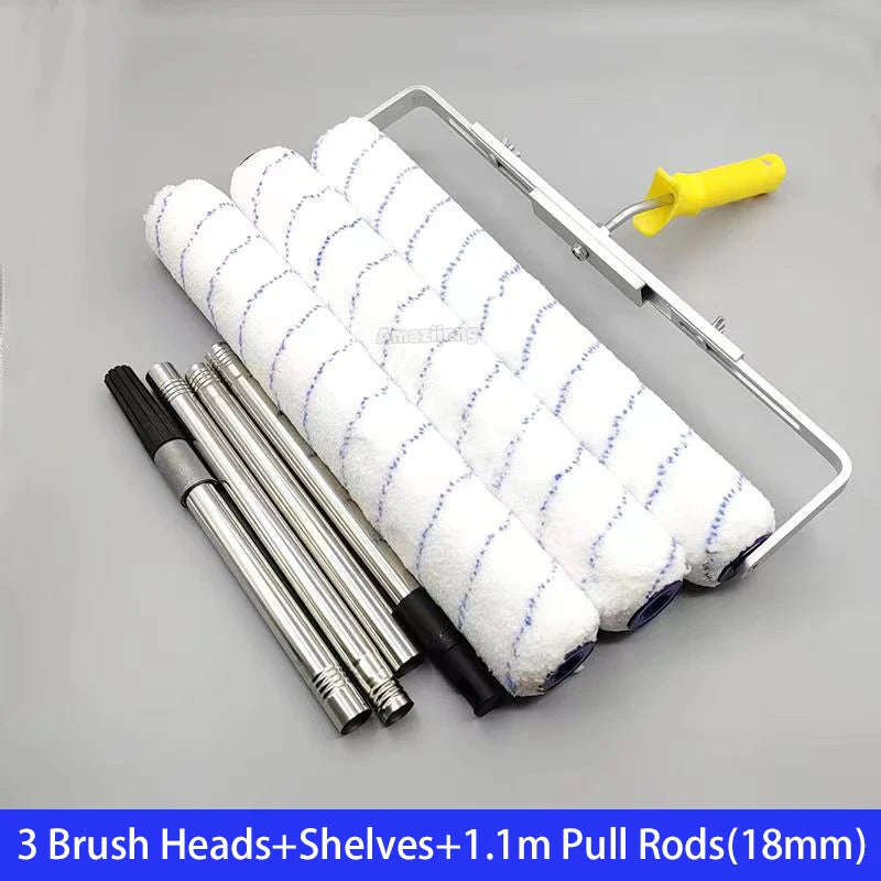 Rouleau à Peinture 18 pouces Brosse Peluche Courte-Moyenne-Longue Outil de Peinture pour Décoration Murale 6MM/9MM Support de Outil de Peinture