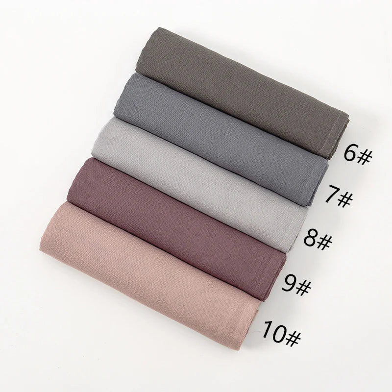 Neuer 170*70cm muslimischer Modal Hijab Viskose-Baumwoll-Schal für Frauen, einfarbig, Kopftuch, islamischer Turban, Haarband, Schleier