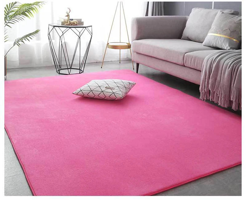 VIKAMA Tapis Moderne en Velours de Corail Doux Antidérapant pour Salon Chambre Grand Tapis de Jeu pour Enfants Tapis de Sol pour la Décoration Intérieure