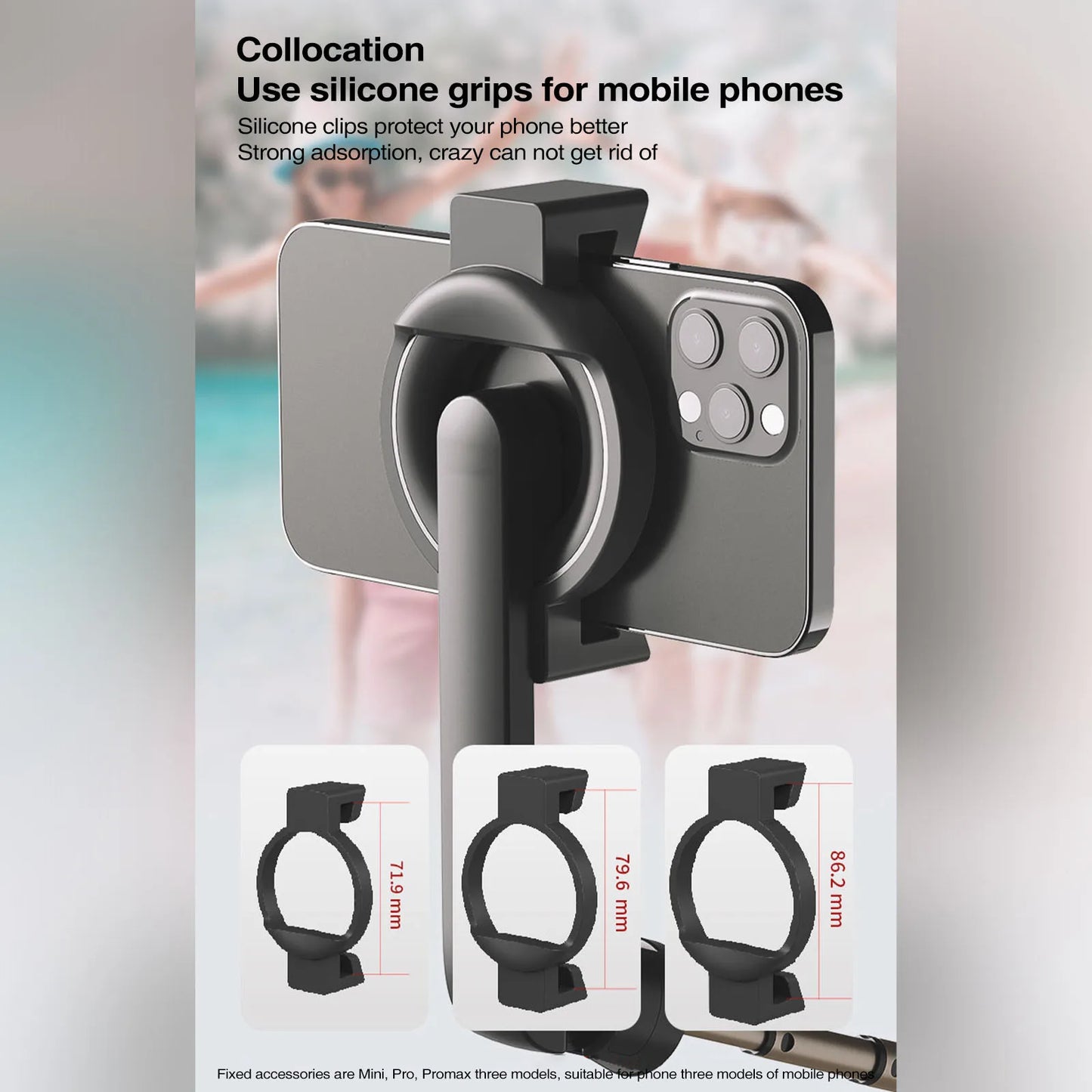 Tragbares magnetisches Selfie-Stick-Stativ für Magsafe iPhone 14 13 12 Handheld Stabilizer Stange mit Fernbedienung für Samsung