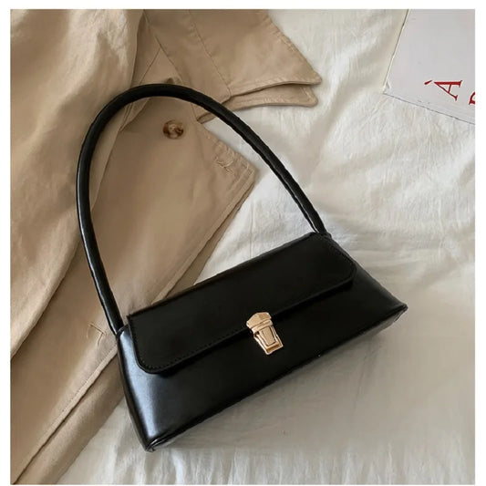 Koreanischer Stil Unterarmtasche für Damen PU Minimalistische Damen Handtasche 2025 Neue Mode Schultertasche Einfarbige tägliche Pendlertasche