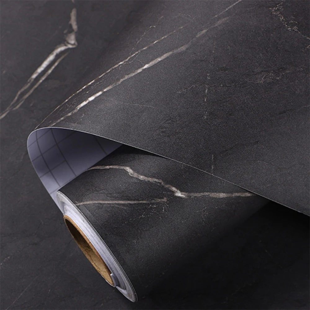 Papier contact autocollant épais mat de 40 cm de large, papier peint marbre imperméable, autocollants muraux imitation roche pour meubles et plans de travail de cuisine