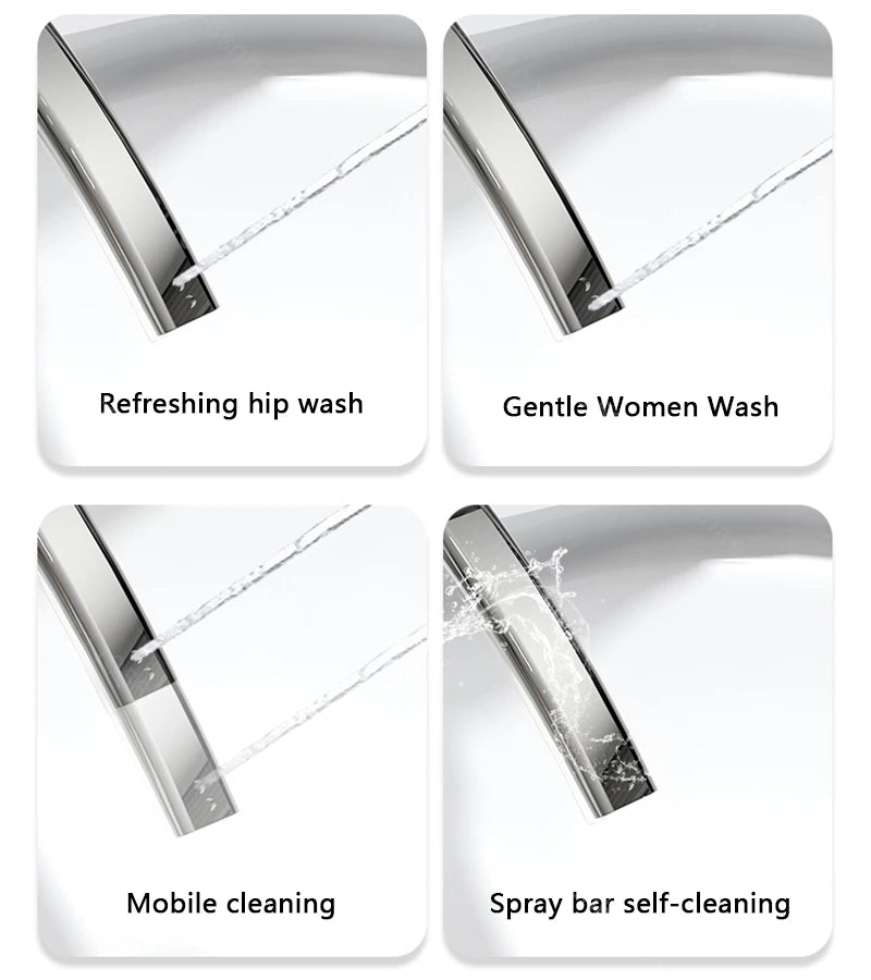 D132 Bidet de toilettes intelligentes avec chasse d'eau automatique Siège chauffant Pulvérisateur d'eau chaude Désodorisant Séchoir à air Télécommande Affichage LED intelligent