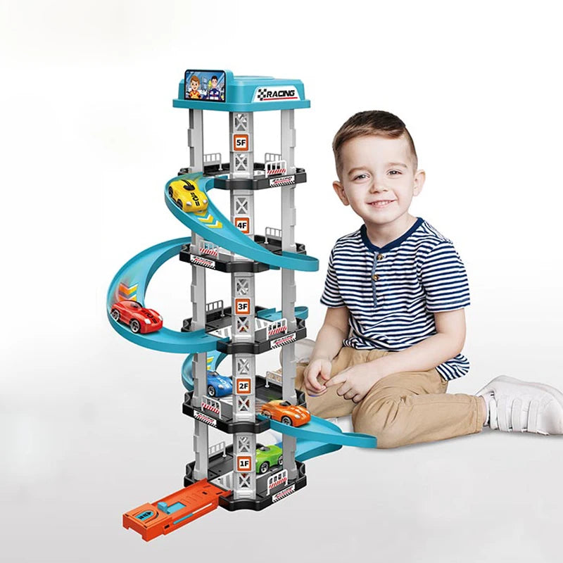 Race Track Car Ramp Toy Educational Game For Boys Children Racing Gliding Track Toys Puzzle Gliding Rail Car Park Toy