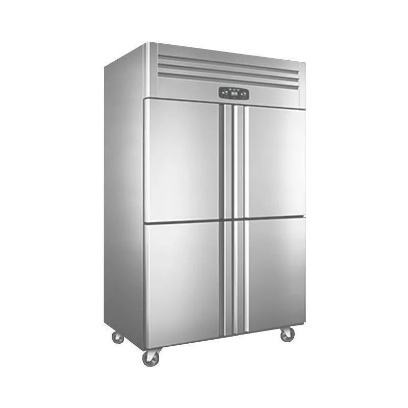 Réfrigérateur Congélateur Commercial 4 Portes - Grand Stockage Vertical Réfrigéré à Air pour Aliments Surgelés, pour Cuisine de Restaurant