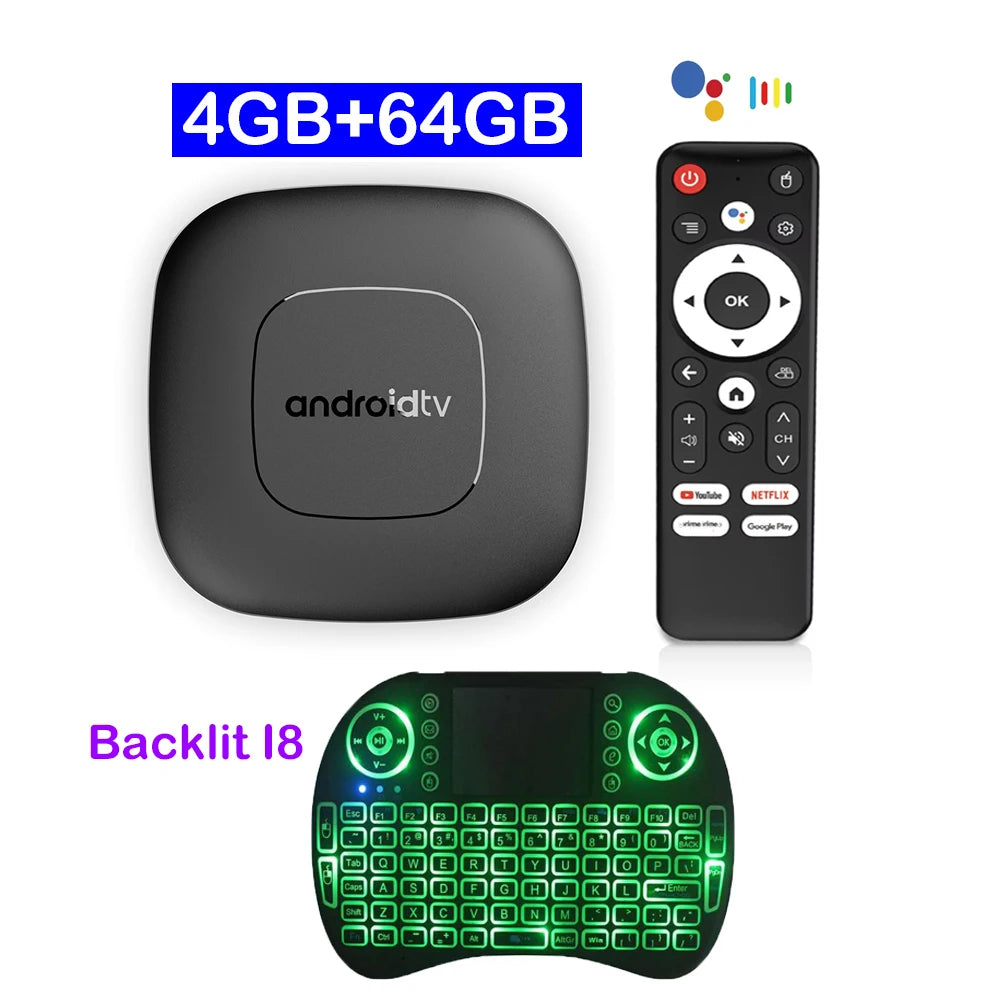 Smart TV Box 8GB 128GB Android 14 ATV Allwinner H313 Google Assistant 8K Video 4k HDR10 Media Player T1 Very Fast Set Top Box