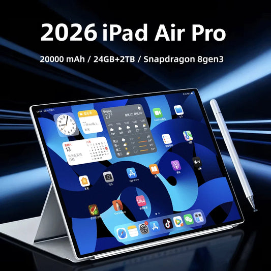 2026 Global Version Original IPad Air Pro Tablet 11inch HD 4K Android 16 24GB+2TB 20000mAh 5G Dual SIM Bluetooth WiFi GPS Tablet