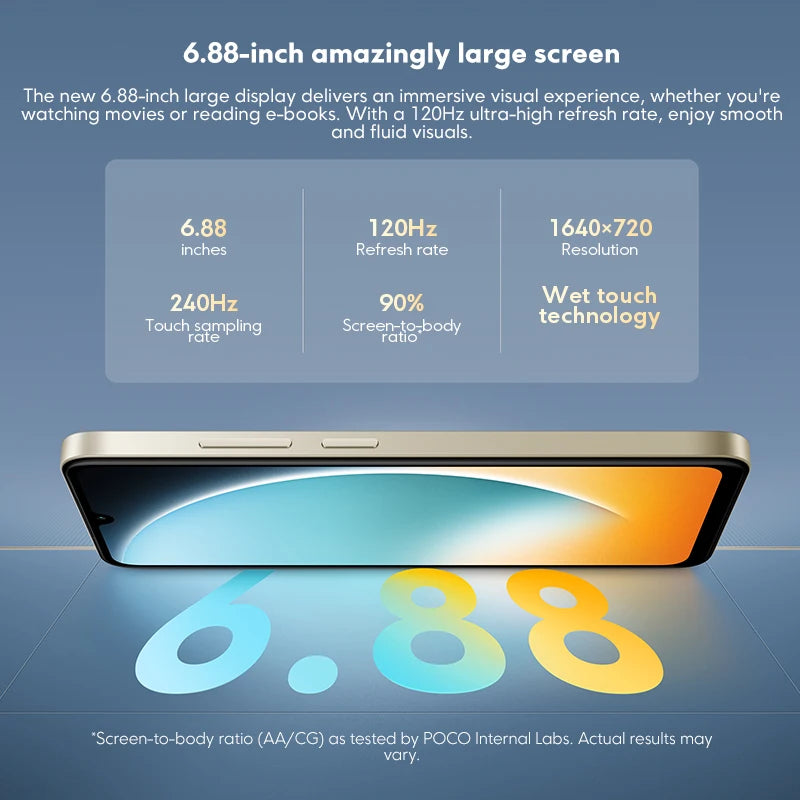 Global Version POCO C71 UNISOC T7250 Processor Immersive 6.88" Display 32MP Al Dual Camera 15W Charging 5200mAh Battery