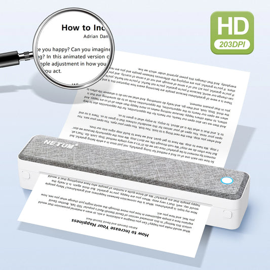 A4 Bluetooth Business Travel Drucken überall Tintenloser 203DPI Tragbarer wiederaufladbarer Thermodrucker