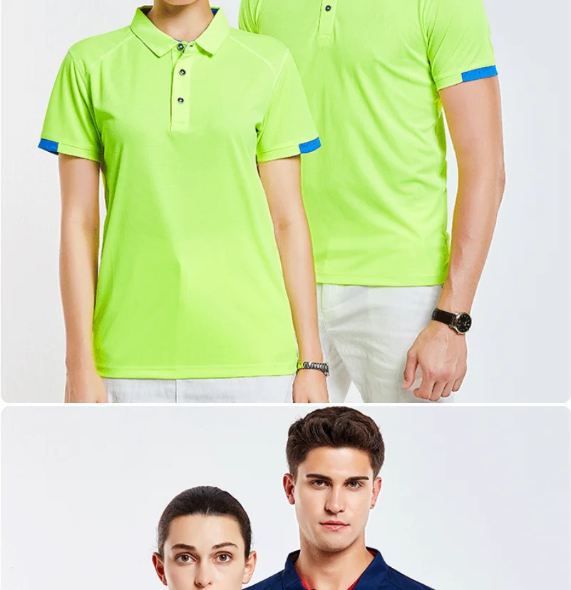 Schnell trocknendes Kurzarm-POLOSHIRT Für Outdoor-Sport und Fitness Atmungsaktives und kühles Mesh-Revers-Oberteil