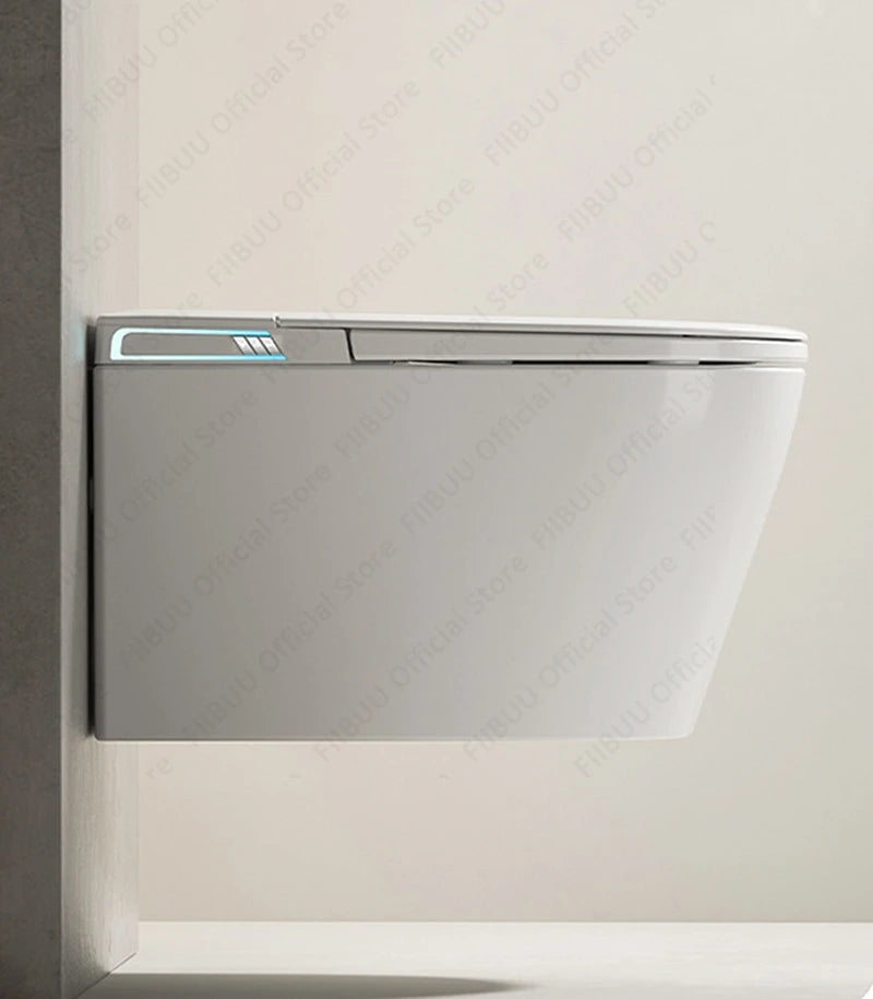 Schwarz/Grau/Weiß Ultimate Wand-WC Smart Toilet mit Bidet Eingebauter Wassertank Einteilige Langgezogene Toilette Warmwasser Beheizter Sitz