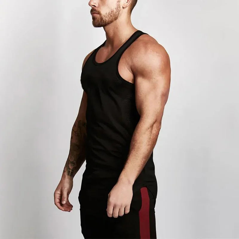 Débardeur de course pour hommes, été, sport, gilet de gym, séchage rapide, débardeur d'entraînement, maillot de corps, chemise sans manches de fitness musculation pour homme