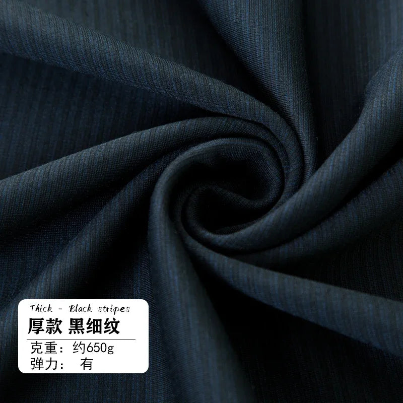 Tissu de Costume Élastique Haute Densité Mince Épais Manteau Pantalon Jupe Vêtements Design Tissu Anti-Boulochage Anti-Décoloration Vente en Gros au Mètre