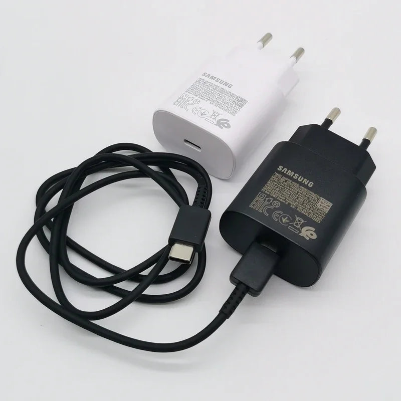 Samsung M55 M54 F55 A36 A16 5G 25W Ladegerät Super Fast Charge Adapter für Galaxy S25 S24 S23 S22 S21 S20 Note20 Ultra Note10 Plus