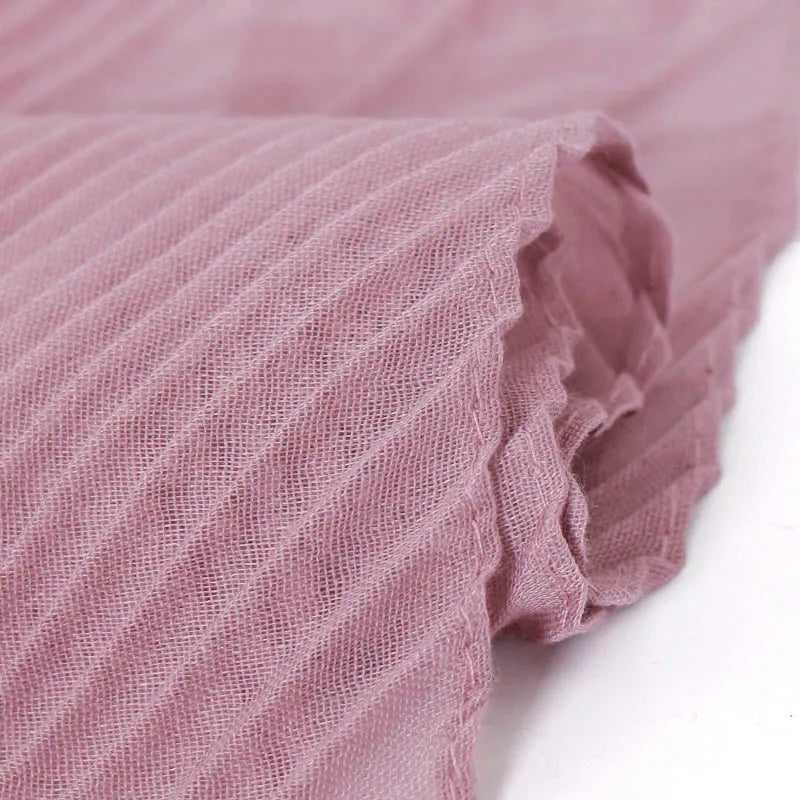 Grand Foulard en Coton Plissé Froncé Hijabs pour Femmes Voile Musulman Turban Écharpe Froncée Châle Foulards Islamique Foulard Femme Hijab