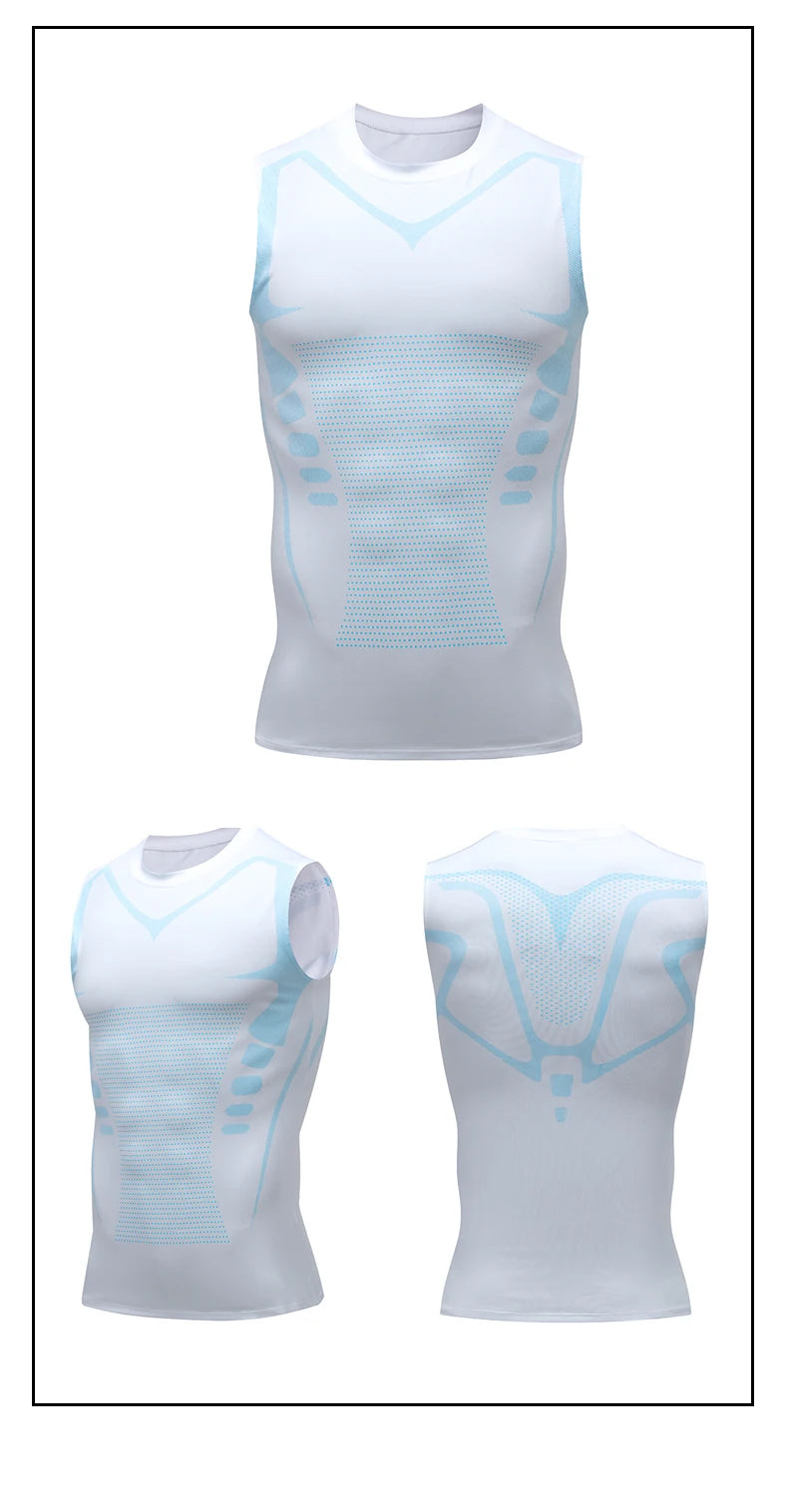 Kompressions-Tanktop Herren Gym-Shirt Ärmellos Schnelltrocknend Bedruckte Sportbekleidung Herren Fitness Bodybuilding Weste Workout Muskel-Top