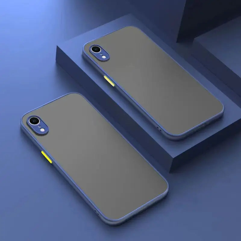 Shockproof Armor Matte Cover for iPhone Xs Max XR XS X 6 6S 7 8 Plus SE 2020 SE 2022 Silicone Bumper Clear Hard PC Case Capa