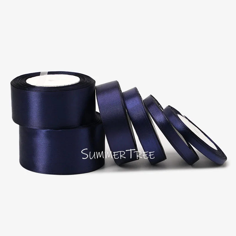 Satinband 25 Yards 6 mm - 50 mm Schleife Geschenkverpackung Schleife Handmade DIY Basteln Halloween Weihnachten Hochzeit Geburtstag Party Dekoration