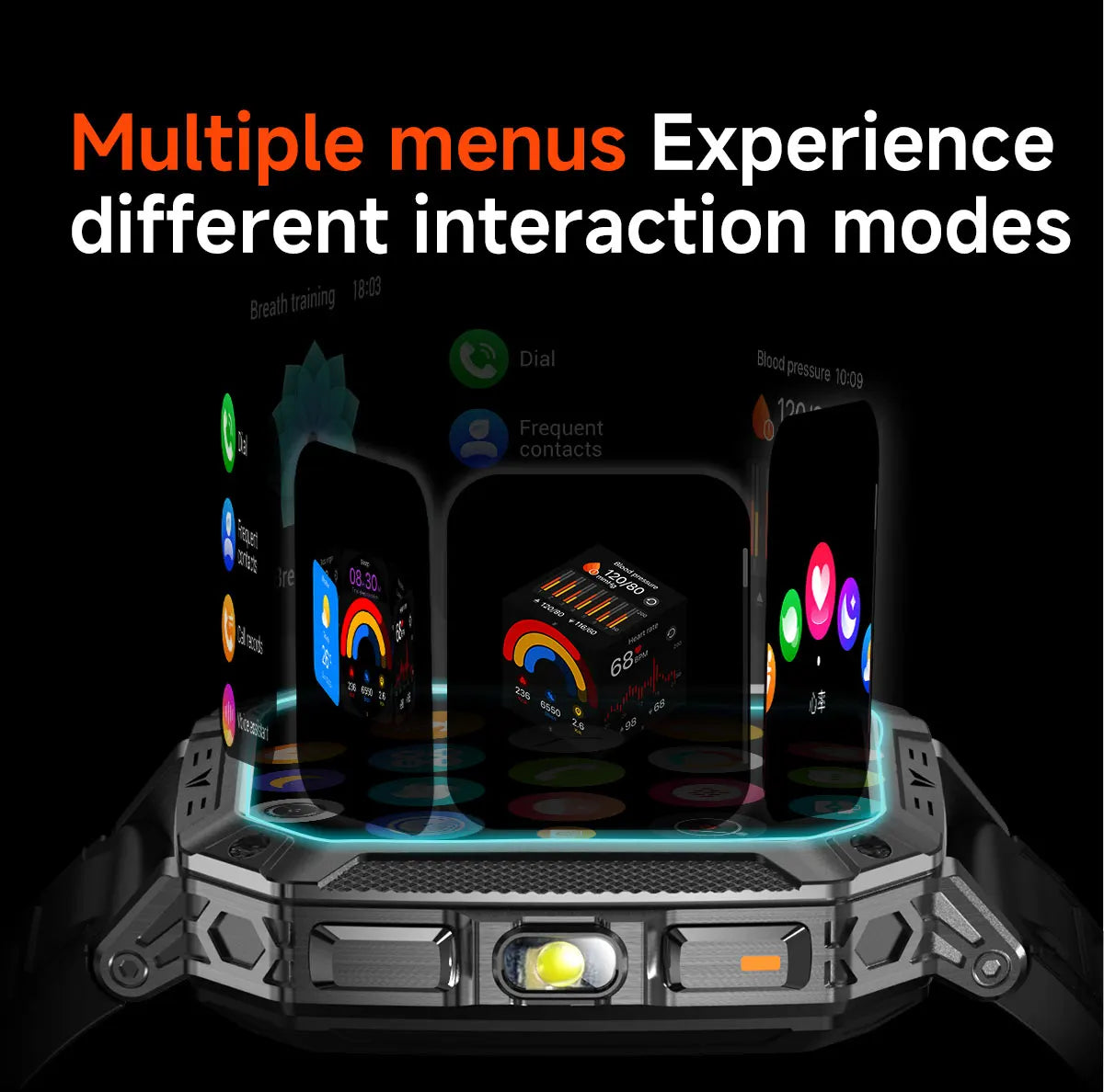 Montre connectée homme 2026 avec batterie ultra-large intégrée de 1400 mAh, GPS extérieur, écran AMOLED de 2,01", étanche 10 ATM, appel BT