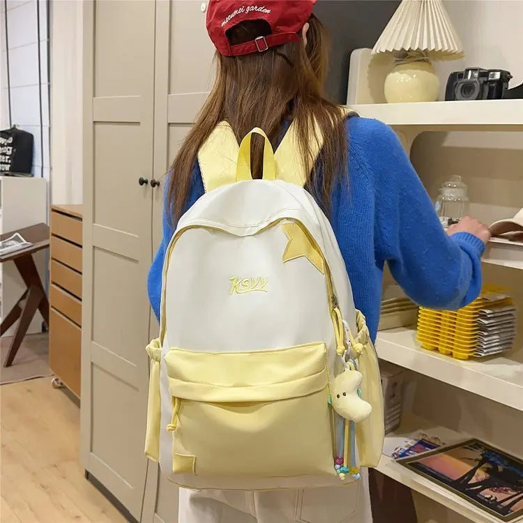Nouveau Sac à Dos de Collège Imperméable pour Femme, Grande Capacité, Sacs d'École Tendance pour Ordinateur Portable, Joli Sac de Voyage pour Fille, Cool