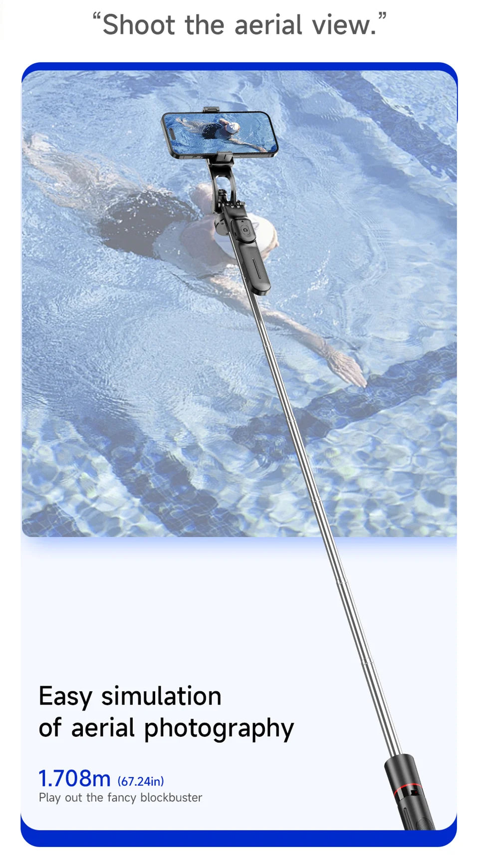 FGCLSY Telescopic Selfie Stick Tripod Monopod Stand Mobile Phone Support Wireless Gimbal Stabilizer For iPhone Android Holder