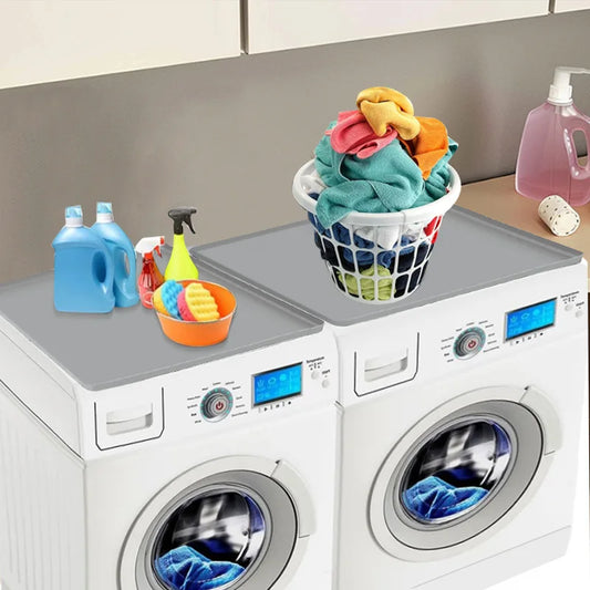 Silicone Washing Machine Mat, Storage Mat, Multi-functional Dustproof and Waterproof Washing Machine, Dryer Top Protection