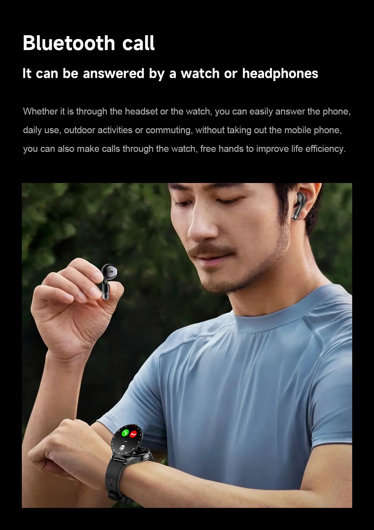 2025 Neue NFC Herren Smartwatch Bluetooth-Anruf Herzfrequenzüberwachung HD Großbildschirm TWS 2-in-1 Sport-Trajektorie Damen Smartwatch